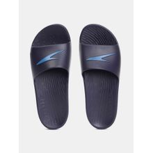 Speedo Single Colour Slide True Navy Blue Flame