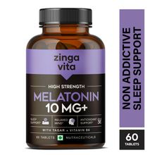 Zingavita High Strength Melatonin Tablets For Restful Sleep And Relaxed Mind