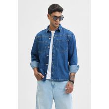 Snitch Blue Relaxed Fit Denim Shirt