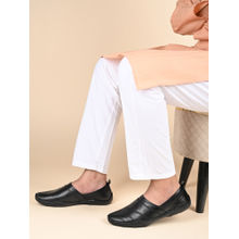 Louis Stitch Jet Black Genuine Leather Ultra Lightweight Stylish Stich Nagra Juttis