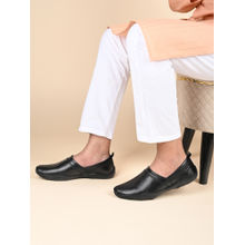 Louis Stitch Jet Black Genuine Leather Ultra Lightweight Stylish Stich Nagra Juttis