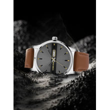 Daniel Klein Tan Brown Leather Strap Day Dated Men Watch - Dk.1.14024-1 (Medium)