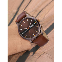 Daniel Klein Brown Leather Strap Day Dated Men Watch - Dk.1.14024-4 (Medium)