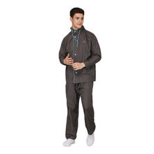The Clownfish Men's Reversible Polyester Raincoat with Pant Grey (Set of 2)