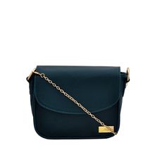 Yelloe Small Blue Synthetic Leather Sling Bag Blue Sling Bag