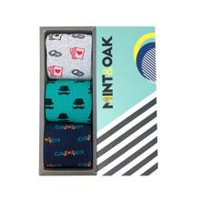 Mint & Oak League of Legends Crew Length Socks for Men - Combo Pack of 3 - Multi-Color (Free Size)