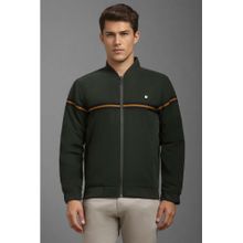 Louis Philippe Green Solid Regular Fit Jacket