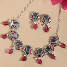 Voylla Thikri Mirrored Necklace Set