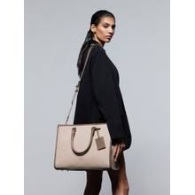 MIRAGGIO Denice 2.0 oversize 14 inch Laptop Tote Bag For Office & Everyday Use- Taupe