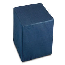 The White Willow Foot Rest Cube Ottoman Cushion Blue