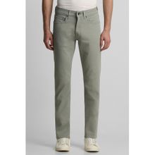 Louis Philippe Men Green Dark Slim Fit Jeans
