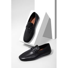 Louis Philippe Men Black Loafers