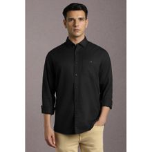 Louis Philippe Jeans Solid Black Shirt