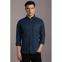 Louis Philippe Jeans Solid Navy Shirt