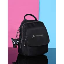 Haute Sauce Women Black Backpacks with Zip Lock
