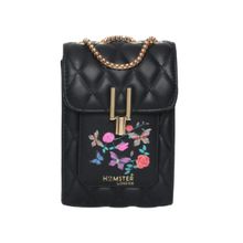 Hamster London Millionaire Oxford Phone Small Black Crossbody Bag