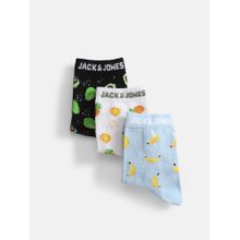 Jack & Jones Men Graphic Multicolor Socks (Pack of 3)