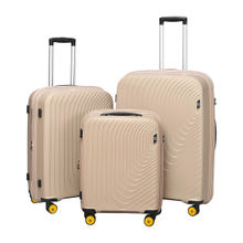 EUME Wanderer Cabin Check-In Medium Large Luggage-Set of 3-Champagne Gold