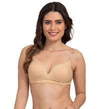 Tweens Back-Transparent T-Shirt Bra - Beige