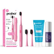 Perfora Teeth Whitening Bundle -Magic Serum, Dream White Toothpaste & Electric Toothbrush (Hot Pink)