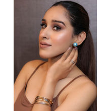 Kraft Smiths Sky Blue Pearl Stud Earrings