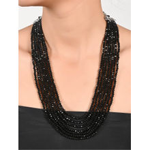 Ratnavali Jewels Seven Layer Black-Colour Real Onyx Beads Necklace