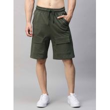 PRONK Men's Cargo Shorts - Olive Green