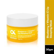 Organic Kitchen Blueberry + Vitamin C Lip Sleeping Mask With Hyaluronic Acid - Nourishes & Revives