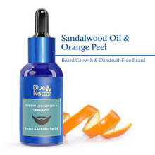 Blue Nectar Sandalwood Beard Oil For Men-Natural Moustache And Beard Growth Oil And Beard Softener