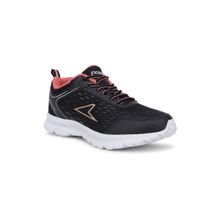 Power Textured Black Running Shoes