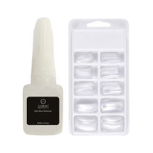 Gorgio Professional Transparent Nail Tips 10 Sizes+ Nail Glue +Nail Glue Remover GNTGR0337