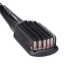 VEGA Black Shine Hair Straightener Brush for Women with 16 Temperature Settings, (VHSB-04)
