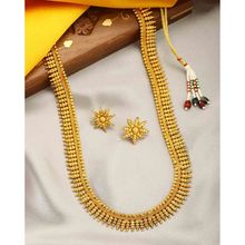 Peora Traditional Gold Plated Designer Long Necklace Traditional Jewellery Set (PF04N144)