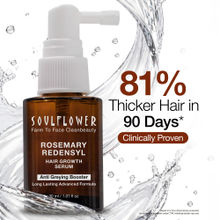 Soulflower Hair Growth Serum - Redensyl, Rosemary, Melanogray, Anagain - Anti Greying Booster