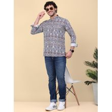 Kraft India Men Cotton Multi-Color Ethnic Motifs Short Kurta