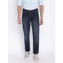Cantabil Solid Blue Regular Fit Denim Jeans