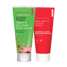 Aroma Magic Vitamin C Skin Brightening Gel SPF 30 & Neem Tea Tree Face Wash Combo