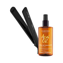 Ikonic Me Black Beauty Hair Iron & Cadiveu Acai Oil Hair Ser...