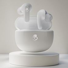 Skullcandy Rail In-Ear Wireless Earbuds, Alexa Enabled, Microphone- Bone Glow Orange