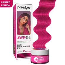 Paradyes X Nykaa Hot Pink Limited Edition Semi-Permanent Hair Color Highlighting Kit