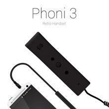 Portronics Retro Phoni 3 Handset for calling with 3.5mm (Black)