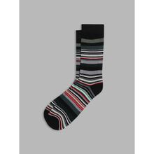 LINDBERGH Mens Black & Multi-Color Stripes Socks