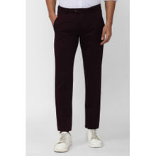 Peter England Men Brown Solid Super Slim Fit Formal Trousers