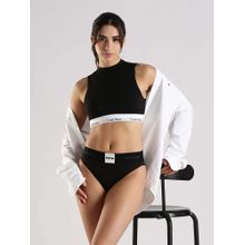 Calvin Klein Black Solid Fitted Bikini Brief