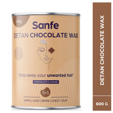 Sanfe Detan Chocolate Wax for Smooth Hair Removal with Chocolate Extracts