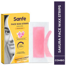 Sanfe Facial Wax Strips Sakura Precise & Long-Lasting Hair Removal For Delicate Face Skin