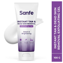 Sanfe Instant Tan & Dead Skin Removal Exfoliating Gel, Removes Tan, AHA Exfoliation, 1% Lactic Acid