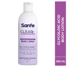 Sanfe Clear & Confident Glycolic Acid Body Lotion, 10% AHA & 1 % BHA Exfoliation, Rough & Bumpy Skin