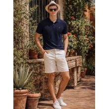 Louis Philippe Men's Slim Fit Solid Navy Pique Polo Tshirt