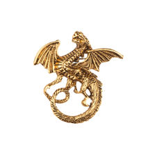 The Tie Hub Men Gold Dragon Metal Lapel Pin